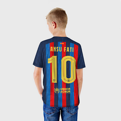Детская футболка Фати Барселона форма 20222023 / 3D-принт – фото 4