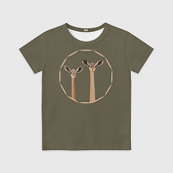 Детская футболка Пара жирафовых газелей геренук