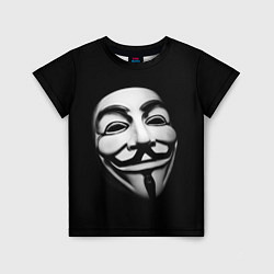 Детская футболка Маска анонимуса - Гай Фокс