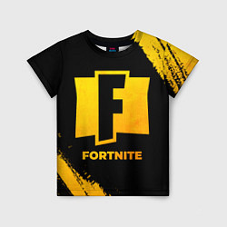 Детская футболка Fortnite - gold gradient