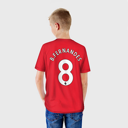 Детская футболка Бруно Фернандеш Манчестер Юнайтед форма 20222023 / 3D-принт – фото 4