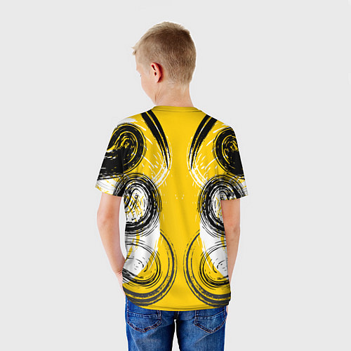 Детская футболка Абстрактный развод краской по холсту / 3D-принт – фото 4