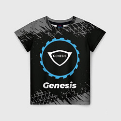 Детская футболка Genesis в стиле Top Gear со следами шин на фоне
