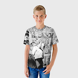 Футболка детская Страницы манги - Макима - Человек бензопила, цвет: 3D-принт — фото 2