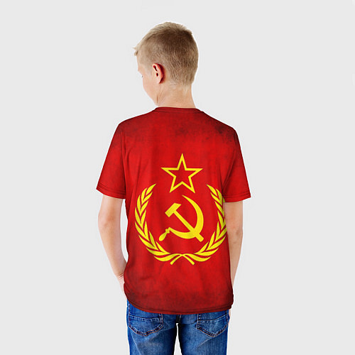 Детская футболка СССР - старый флаг / 3D-принт – фото 4