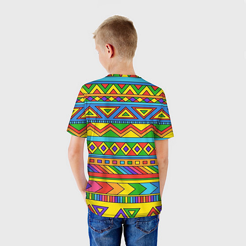 Детская футболка Красивый цветной орнамент / 3D-принт – фото 4