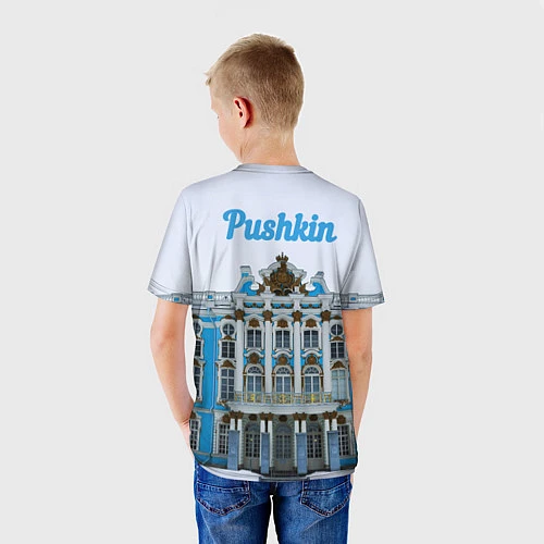 Детская футболка Город Пушкин : Екатерининский дворец / 3D-принт – фото 4