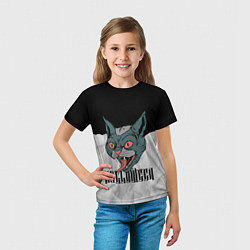 Футболка детская Happy Halloween - wild cat, цвет: 3D-принт — фото 2