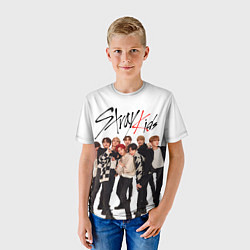 Футболка детская Stray Kids white background, цвет: 3D-принт — фото 2