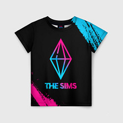 Детская футболка The Sims - neon gradient