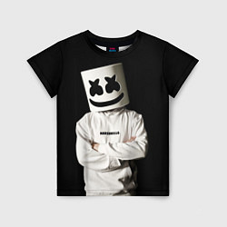 Детская футболка Marshmello на чёрном фоне