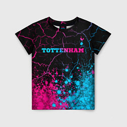 Детская футболка Tottenham - neon gradient: символ сверху