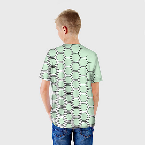Детская футболка Соты в геометрии / 3D-принт – фото 4