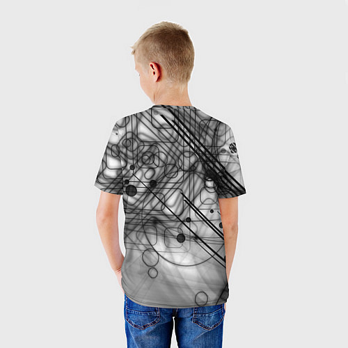 Детская футболка Геометрические фигуры графика / 3D-принт – фото 4