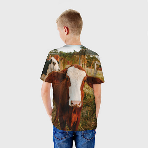 Детская футболка Милая коровка / 3D-принт – фото 4