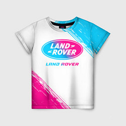 Детская футболка Land Rover neon gradient style