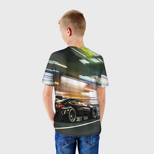 Детская футболка Lexus - скорость режим / 3D-принт – фото 4