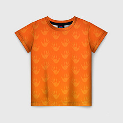 Детская футболка Лапки опоссума оранжевые
