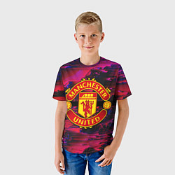 Футболка детская Manchester United, цвет: 3D-принт — фото 2