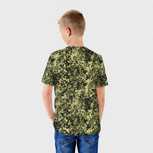 Детская футболка Камуфляж Flecktarn Jeitai / 3D-принт – фото 4