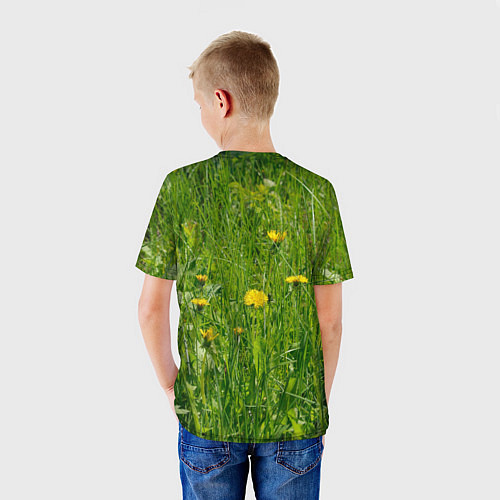 Детская футболка Солнечные одуванчики / 3D-принт – фото 4