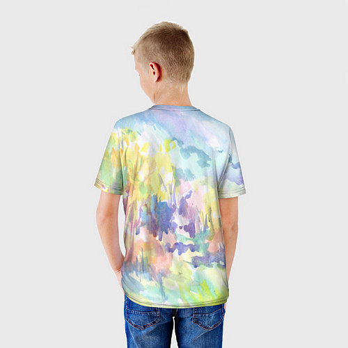 Детская футболка Золотая осень акварель / 3D-принт – фото 4