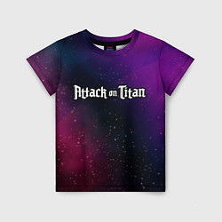 Детская футболка Attack on Titan gradient space
