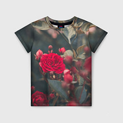 Детская футболка Красная дикая роза
