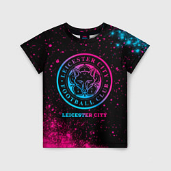 Детская футболка Leicester City - neon gradient