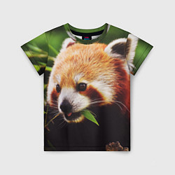 Детская футболка Красная милая панда