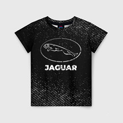 Детская футболка Jaguar с потертостями на темном фоне