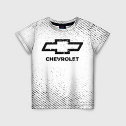 Детская футболка Chevrolet с потертостями на светлом фоне