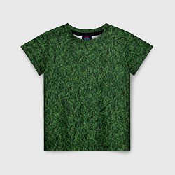 Детская футболка Зеленая камуфляжная трава