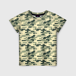 Детская футболка Камуфляж танковый мелкий