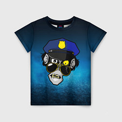 Детская футболка Череп полицейского