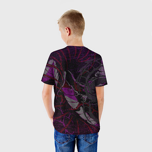 Детская футболка Неоновый дракон purple dragon / 3D-принт – фото 4