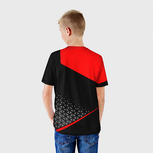 Детская футболка Мерседес - Амг - Красная униформа / 3D-принт – фото 4