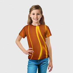 Футболка детская Пламенная абстракция, цвет: 3D-принт — фото 2