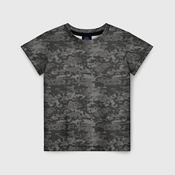 Детская футболка Камуфляж AOR-2 серый пиксель