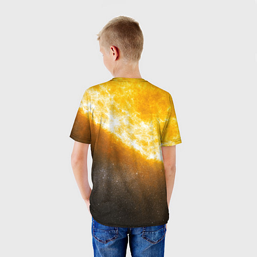 Детская футболка Солнце в космосе / 3D-принт – фото 4
