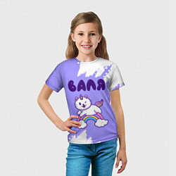Футболка детская Валя кошка единорожка, цвет: 3D-принт — фото 2