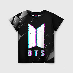 Детская футболка BTS - Неоновый логотип