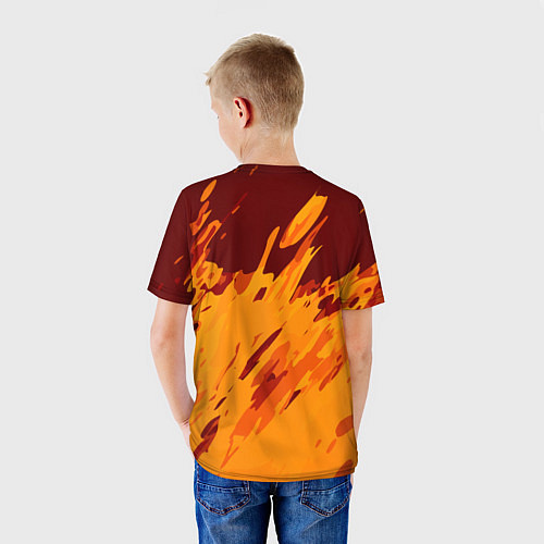 Детская футболка Лава - брызги / 3D-принт – фото 4