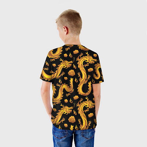Детская футболка Golden dragons / 3D-принт – фото 4