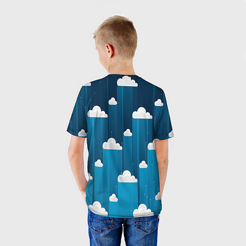 Детская футболка Night clouds / 3D-принт – фото 4