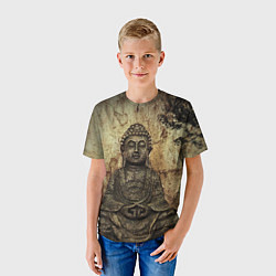 Футболка детская Статуя Будды, цвет: 3D-принт — фото 2