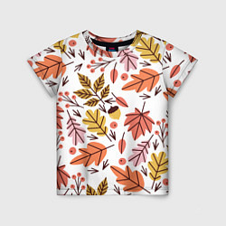 Детская футболка Осенний паттерн - листья