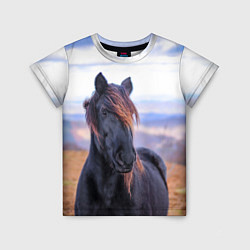 Детская футболка Черный конь