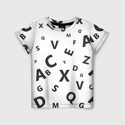 Детская футболка Английский алфавит