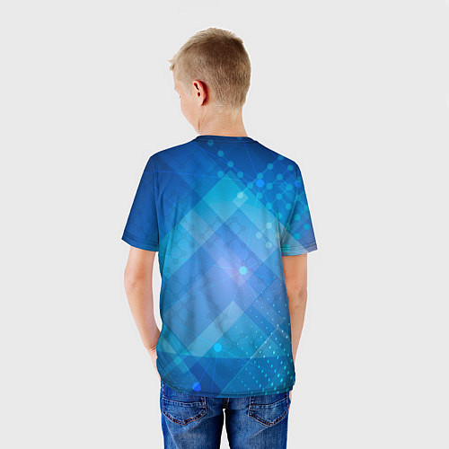 Детская футболка Точки и взаимосвязанные линии / 3D-принт – фото 4
